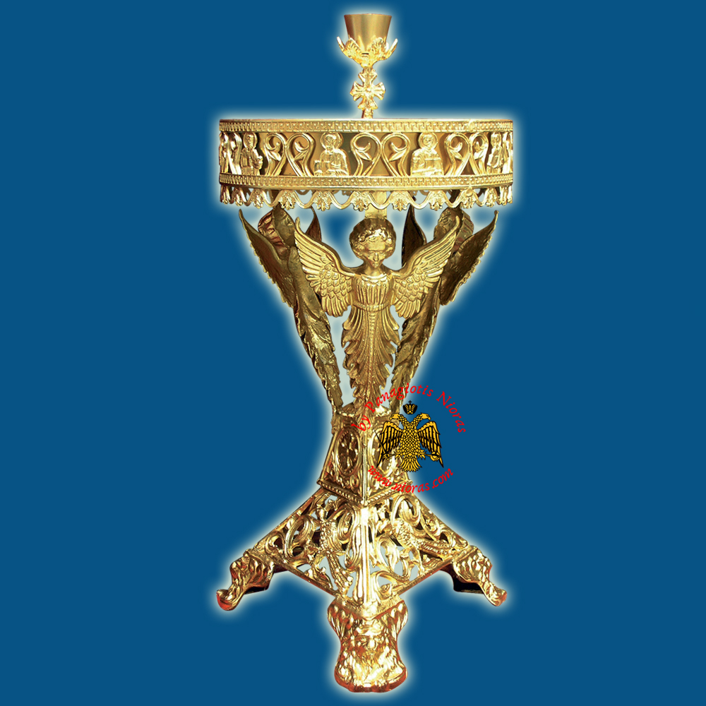 Orthodox Church Style Candelabrum Aluminium with Holy Angels D:40cm